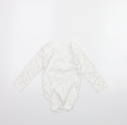 TU Girls White Animal Print  Babygrow One-Piece Size 18 Months