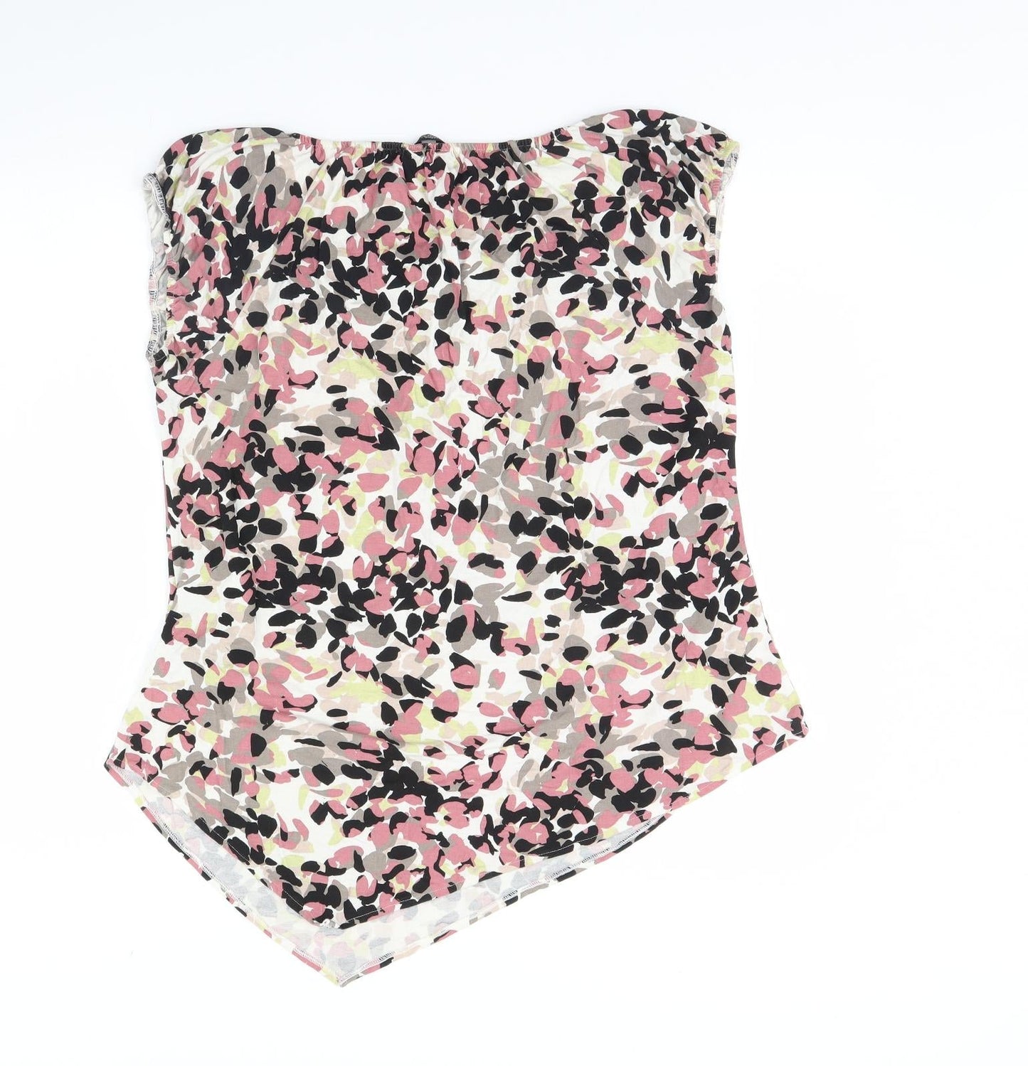 M&s Womens Multicoloured Geometric  Basic Blouse Size 18