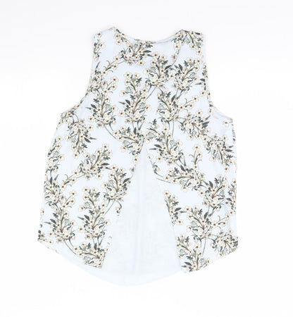Miss Selfridge Womens Green Floral  Basic Tank Size 10