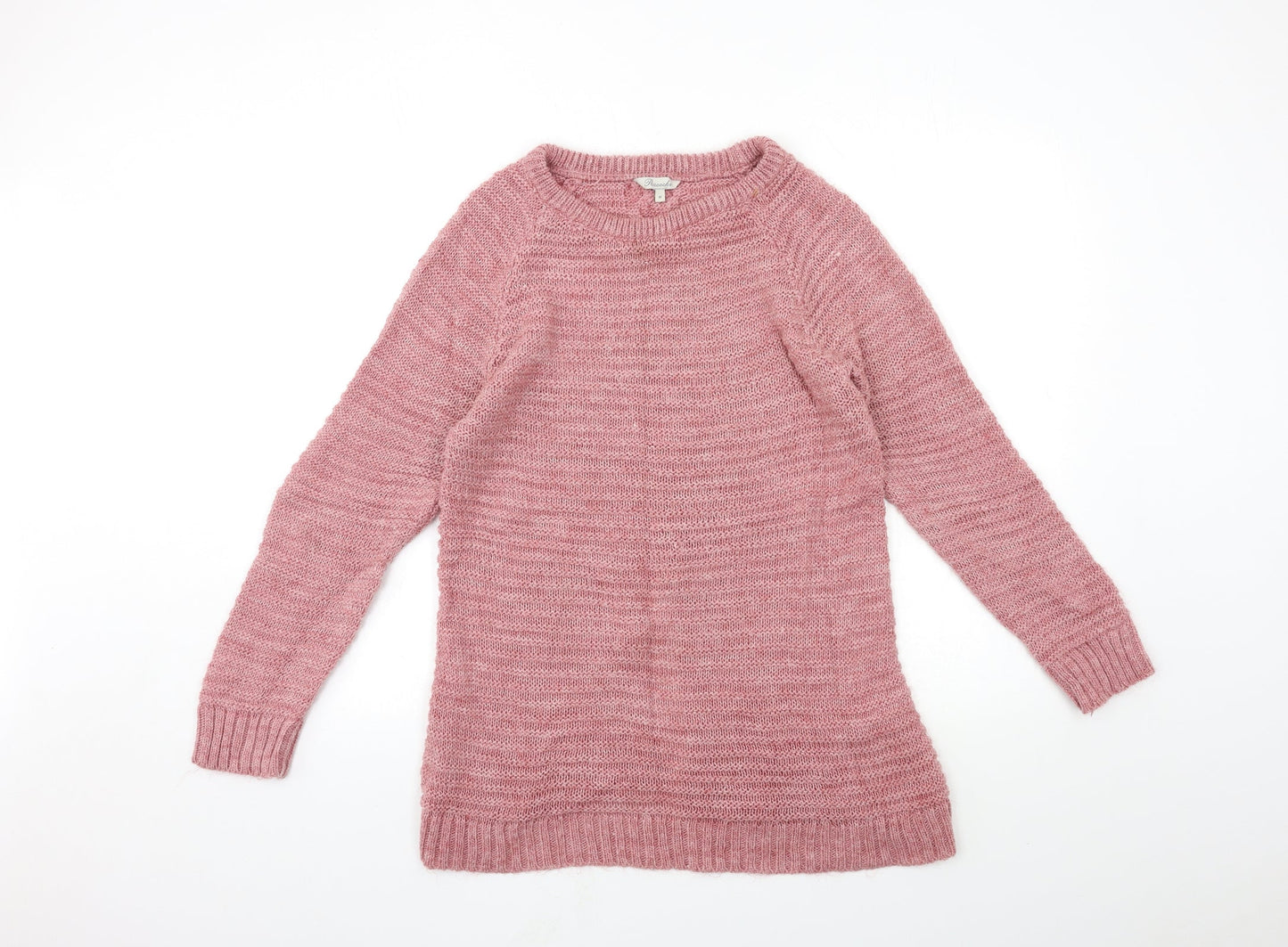 Peacocks Womens Pink  Knit Pullover Jumper Size M  - OPEN BACK