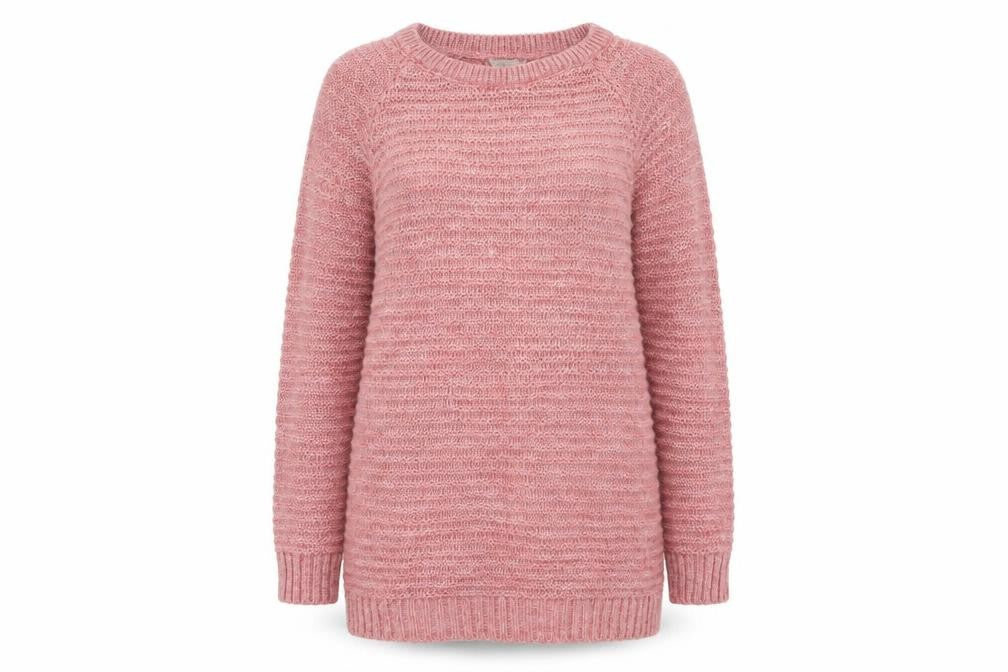Peacocks Womens Pink  Knit Pullover Jumper Size M  - OPEN BACK