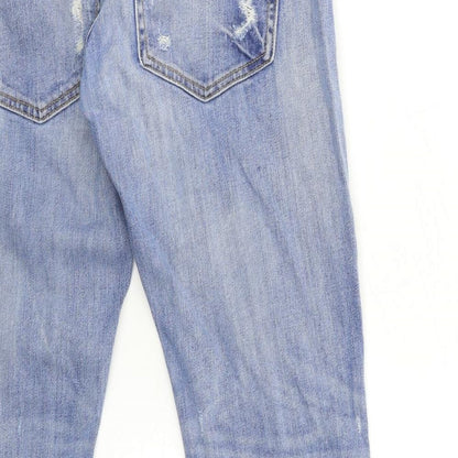 Preloved Zara Womens Blue  Denim Mom Jeans Size 4 L27 in - Label