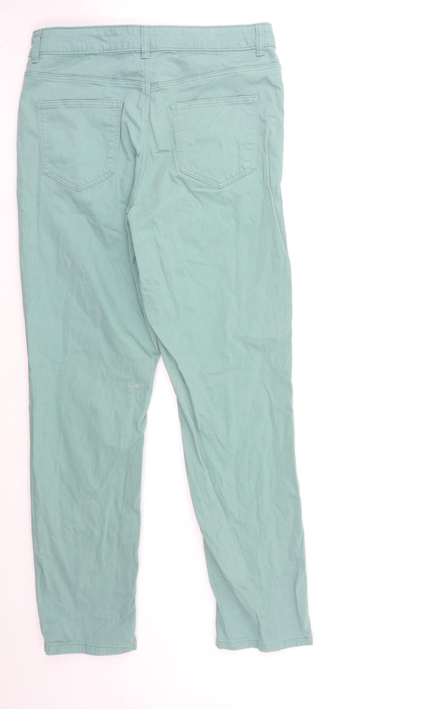 TU Womens Green  Denim Straight Jeans Size 12 L30 in