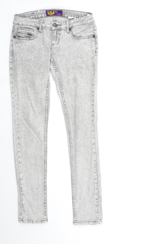 Exclusive Style Womens Grey  Denim Skinny Jeans Size 28 in L31 in