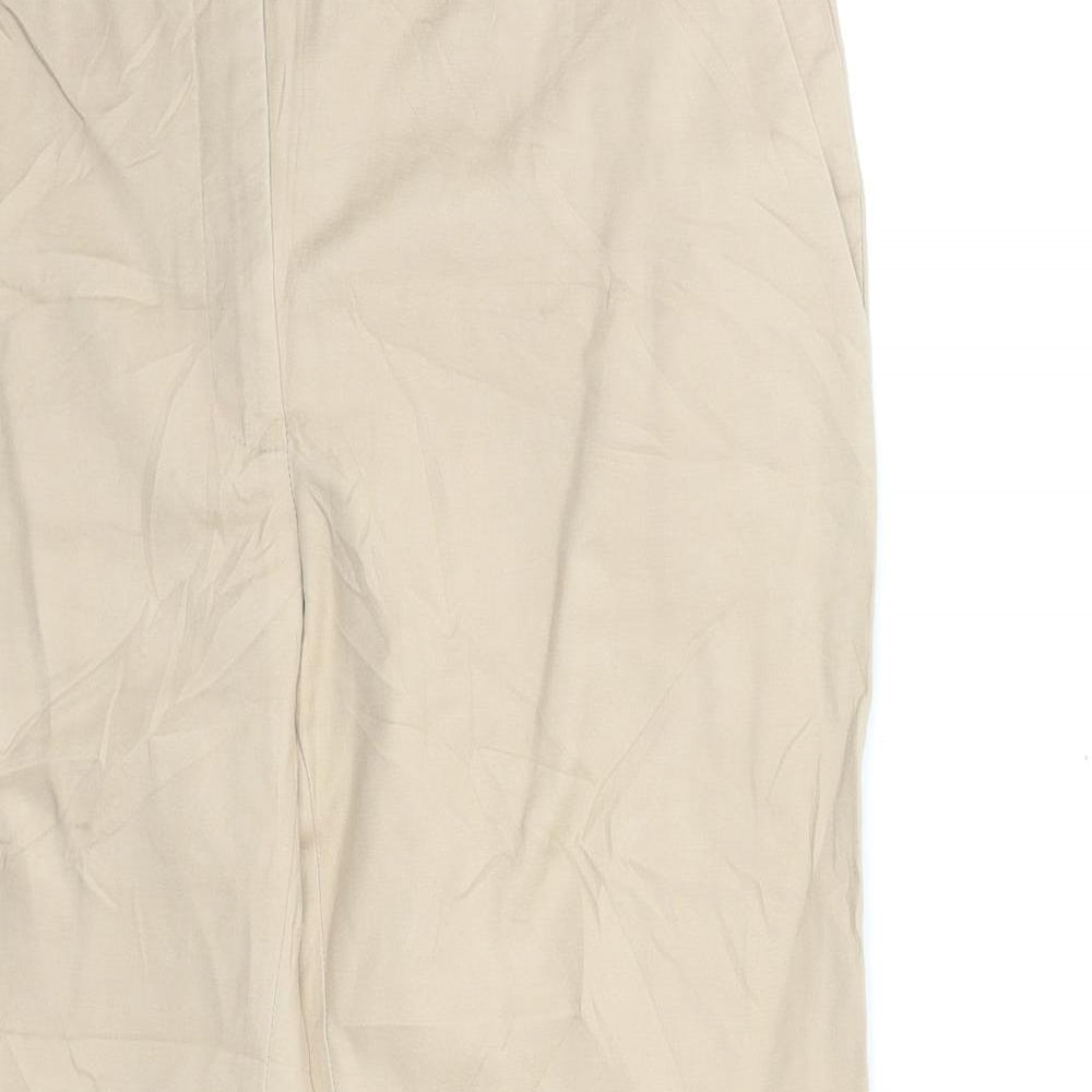 Zara Womens Beige   Trousers  Size 14 L28 in