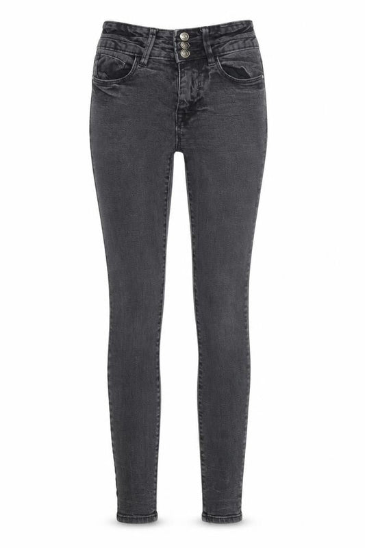 Denim & Co. Womens Grey  Denim Skinny Jeans Size 6 L28 in
