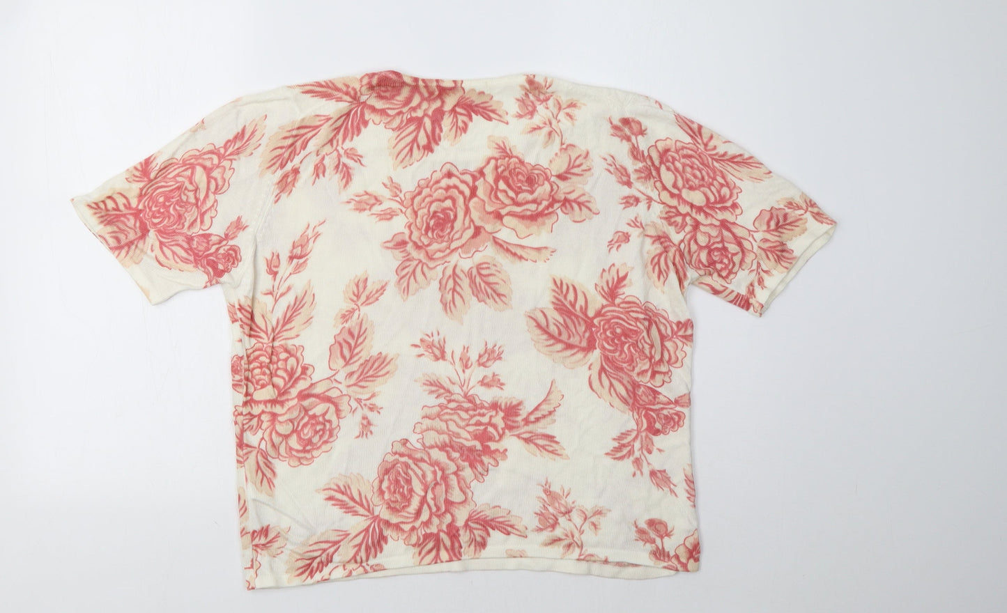 Marks and Spencer Womens White Floral  Pullover Sweatshirt Size 14