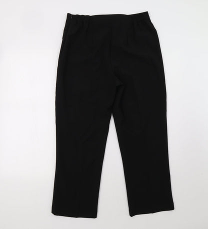 Bonmarché Womens Black Trousers Size 12 L28 in