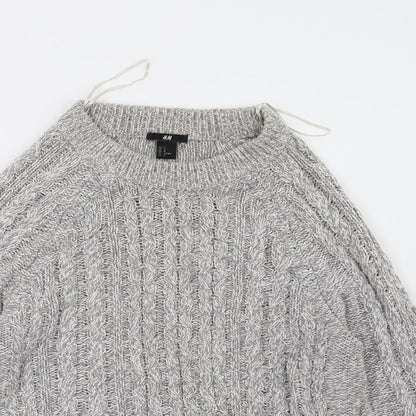 Preloved H&M Womens Grey   Pullover Sweatshirt Size M - Detail