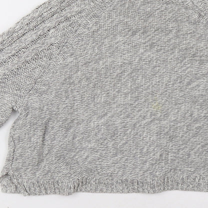 Preloved H&M Womens Grey   Pullover Sweatshirt Size M - Label