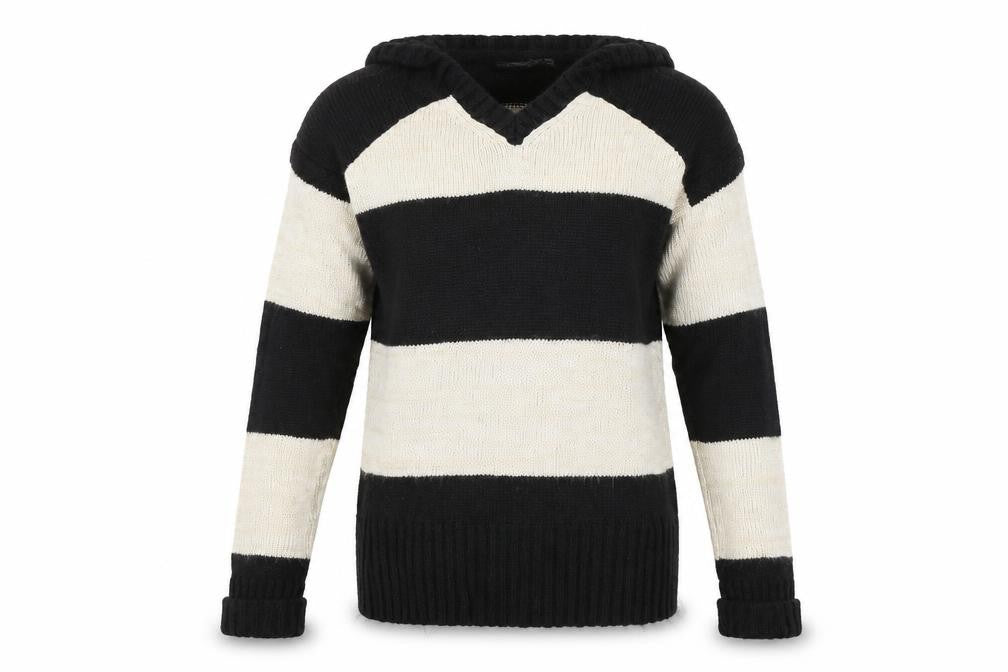 Primark Womens Beige Striped  Pullover Sweatshirt Size 6
