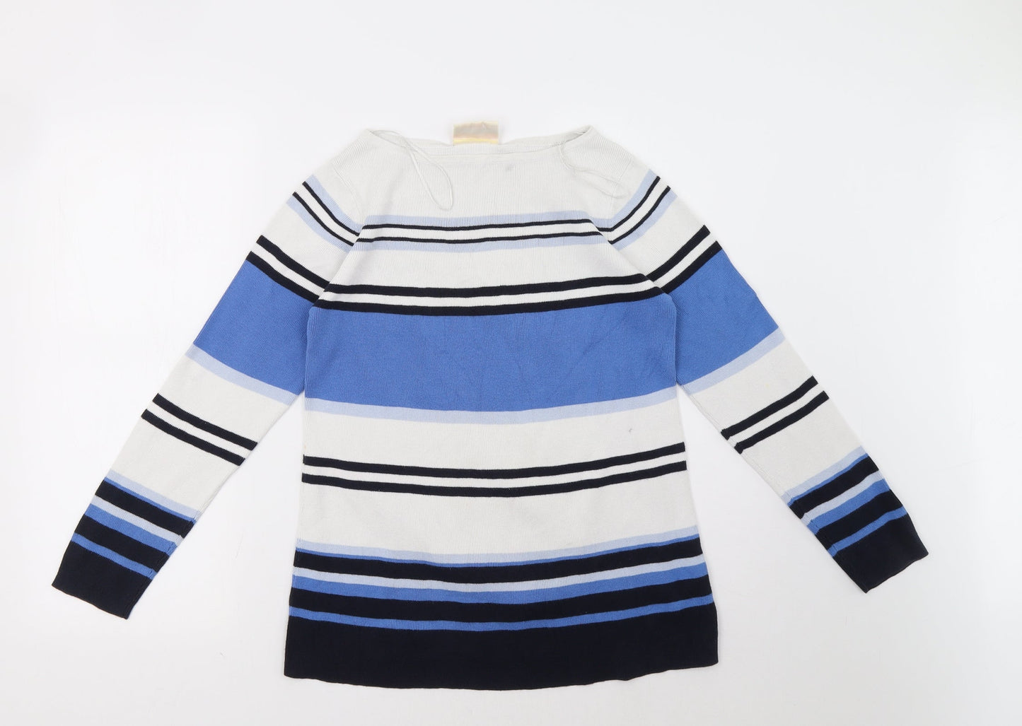 Dorothy Perkins Womens Black Striped  Pullover Sweatshirt Size S