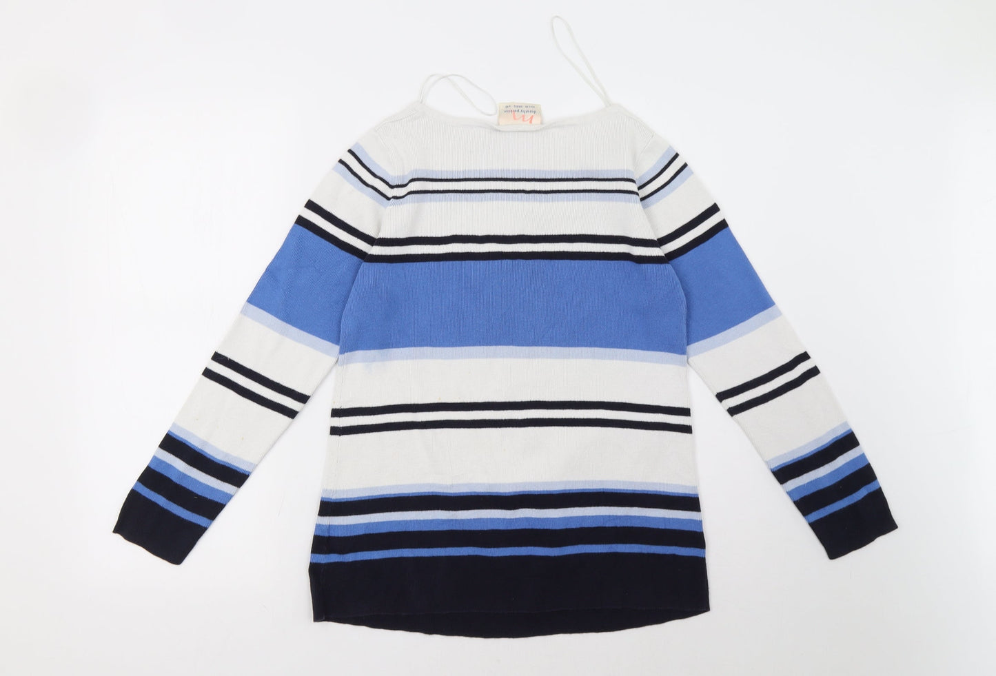 Dorothy Perkins Womens Black Striped  Pullover Sweatshirt Size S