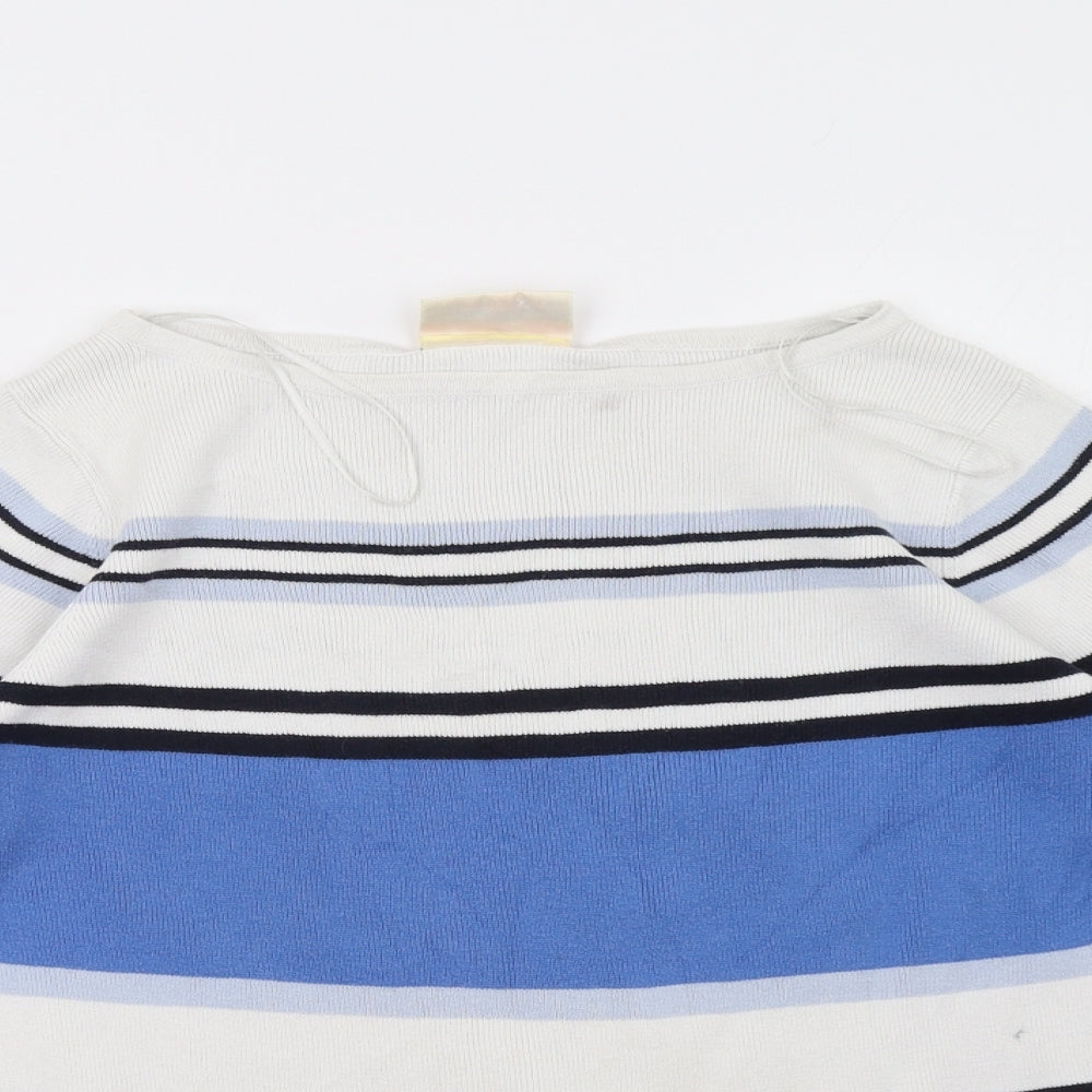 Dorothy Perkins Womens Black Striped  Pullover Sweatshirt Size S