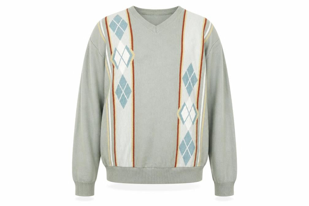 northwood Mens Green Geometric  Pullover Sweatshirt Size S