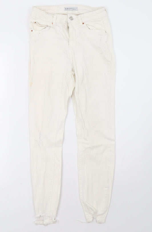 Primark Womens White   Skinny Jeans Size 10 L29 in