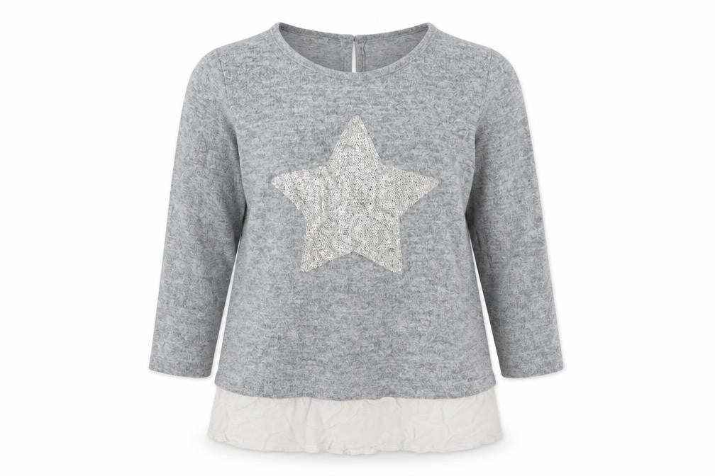 bellambria Womens Grey   Pullover Sweatshirt Size XL
