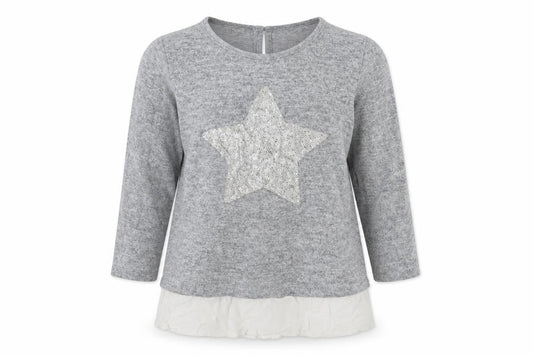 bellambria Womens Grey   Pullover Sweatshirt Size XL