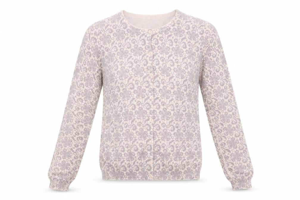 Dorothy Perkins Womens Pink Geometric  Cardigan Jumper Size 10