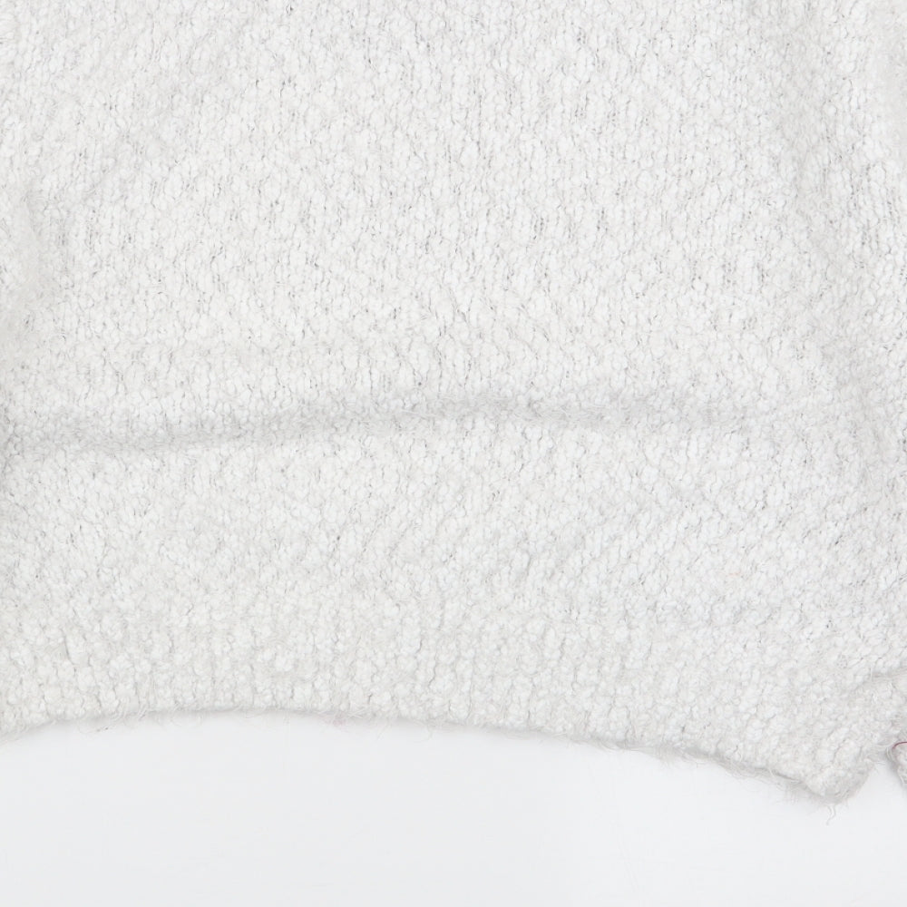 H&M Womens White   Pullover Jumper Size 10