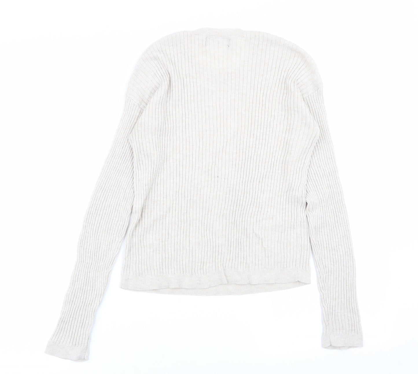 Bershka Womens Beige   Basic T-Shirt Size 6