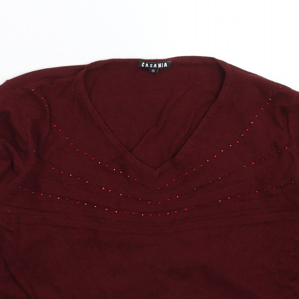 Casamia Womens Brown  Knit Pullover Jumper Size S