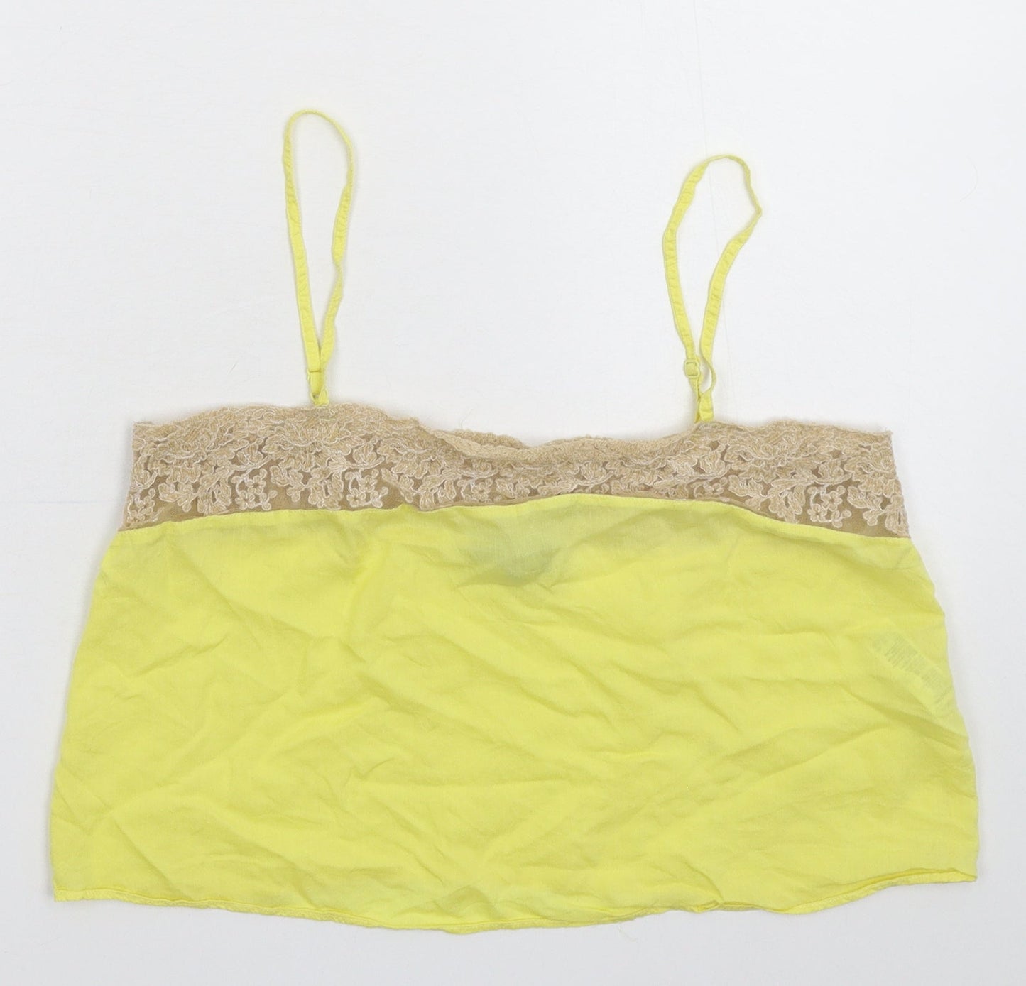 Topshop Womens Yellow   Cropped Tank Size 10