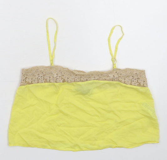 Topshop Womens Yellow   Cropped Tank Size 10
