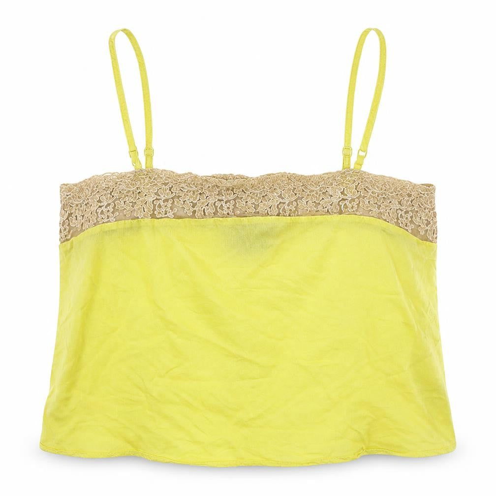 Topshop Womens Yellow   Cropped Tank Size 10