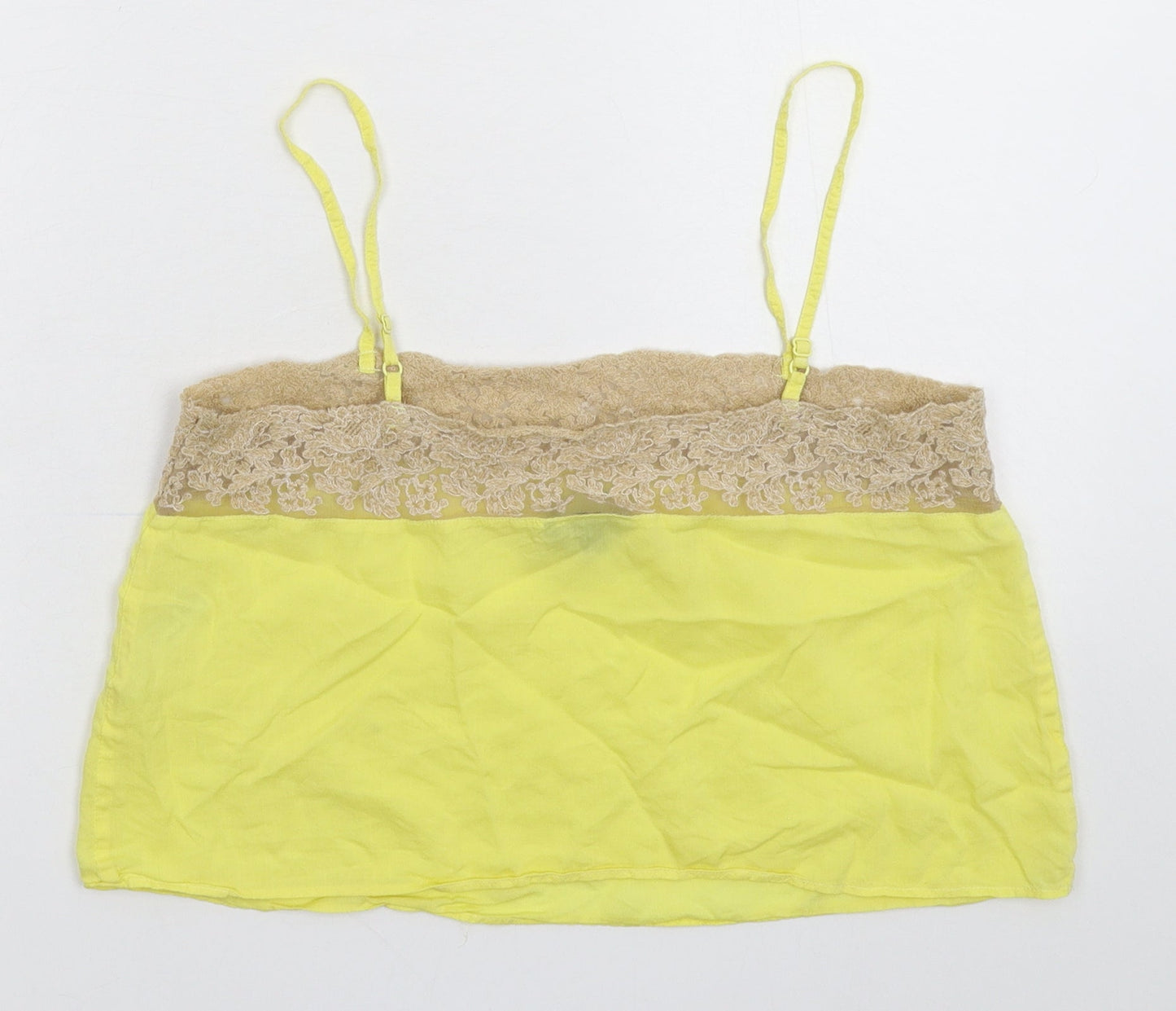 Topshop Womens Yellow   Cropped Tank Size 10