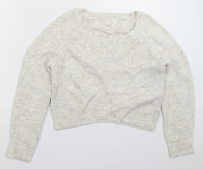 Kaisley Womens Grey  Knit Pullover Jumper Size S