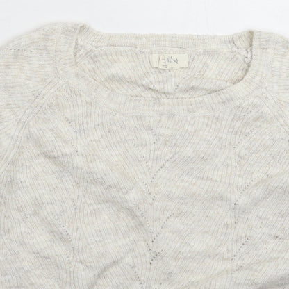 Kaisley Womens Grey  Knit Pullover Jumper Size S