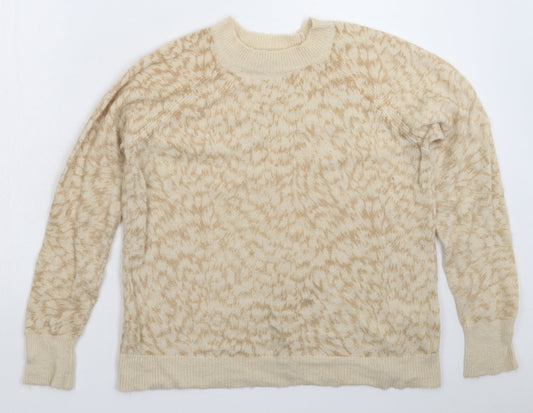 Oasis Womens Beige  Knit Pullover Jumper Size S