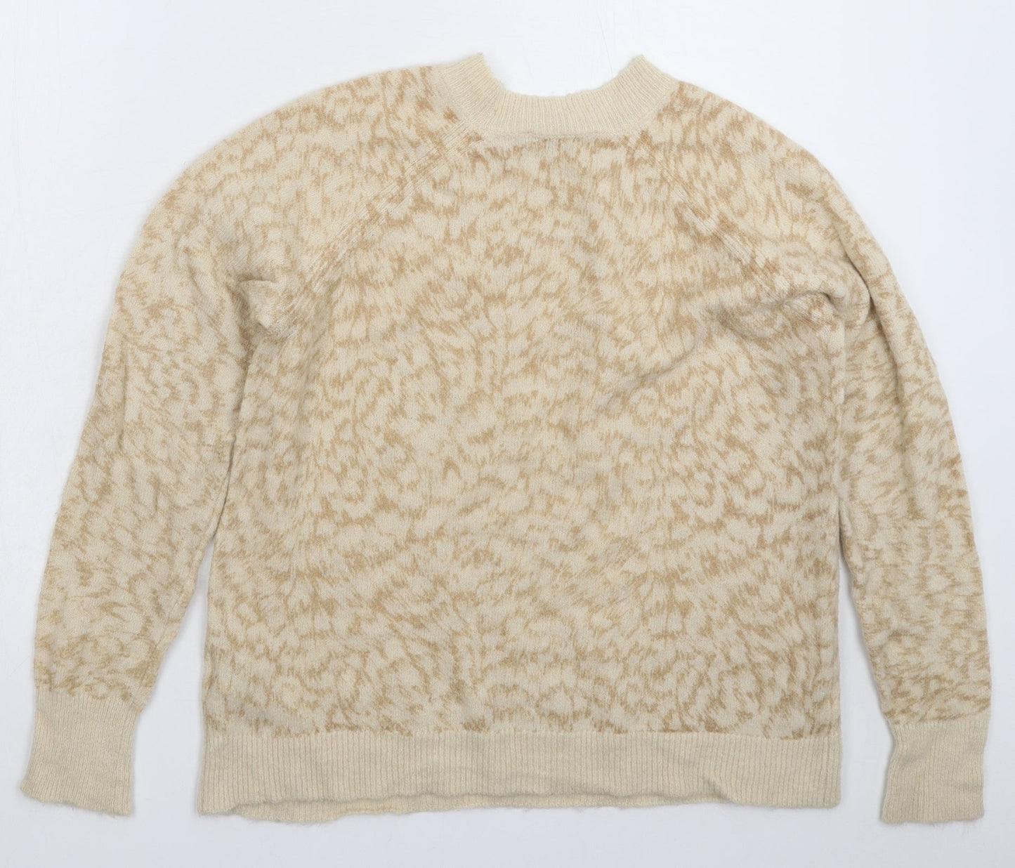 Oasis Womens Beige  Knit Pullover Jumper Size S