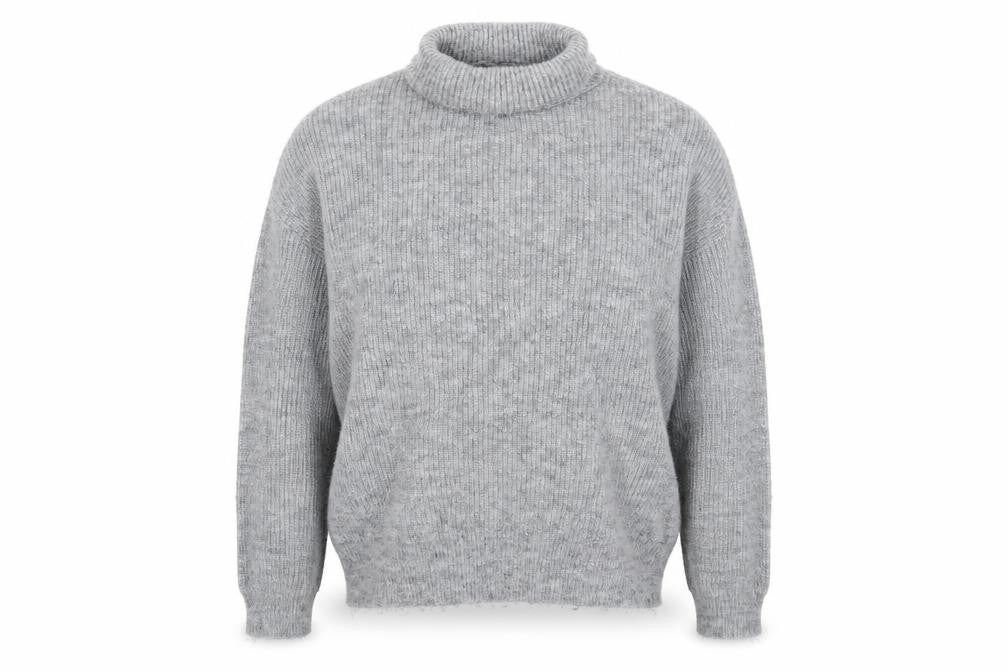 Mango Womens Grey  Knit Pullover Jumper Size S