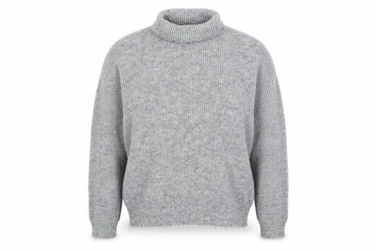 Mango Womens Grey  Knit Pullover Jumper Size S