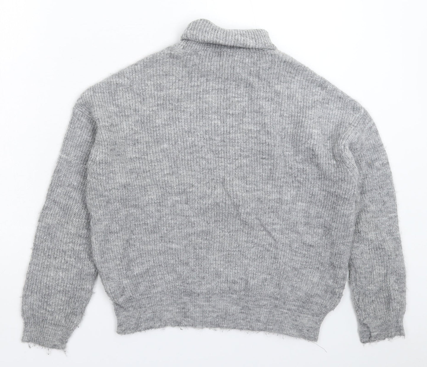 Mango Womens Grey  Knit Pullover Jumper Size S