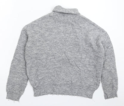 Mango Womens Grey  Knit Pullover Jumper Size S