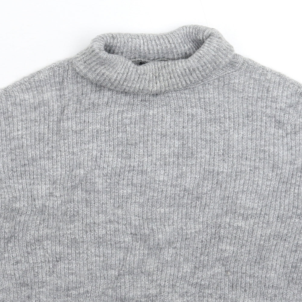 Mango Womens Grey  Knit Pullover Jumper Size S