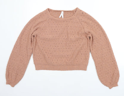 Dreamers Womens Orange   Pullover Jumper Size XS