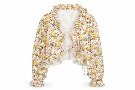 SHEIN Womens Beige Floral  Cardigan Jumper Size L
