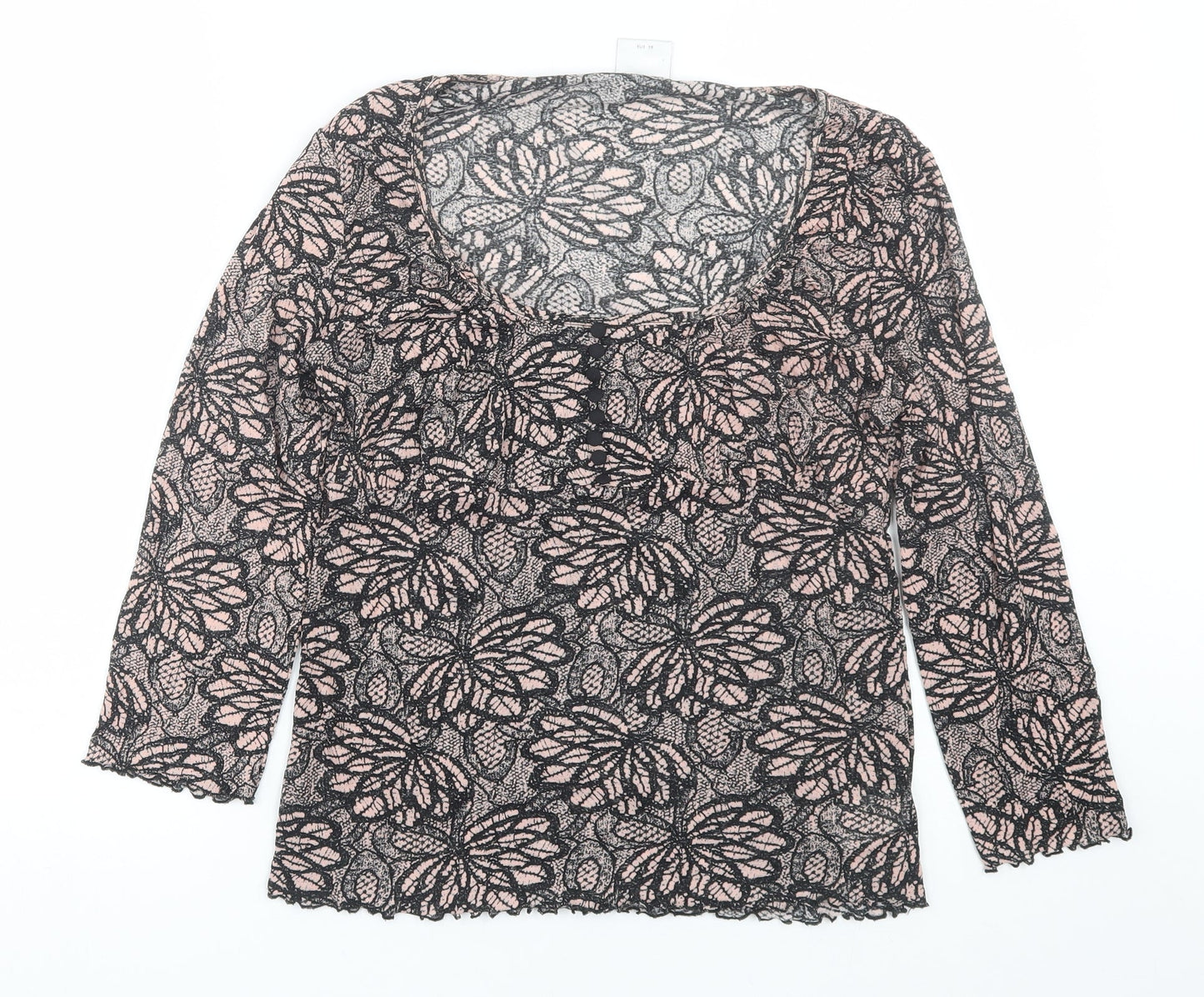 NEXT Womens Pink Floral  Basic T-Shirt Size 10