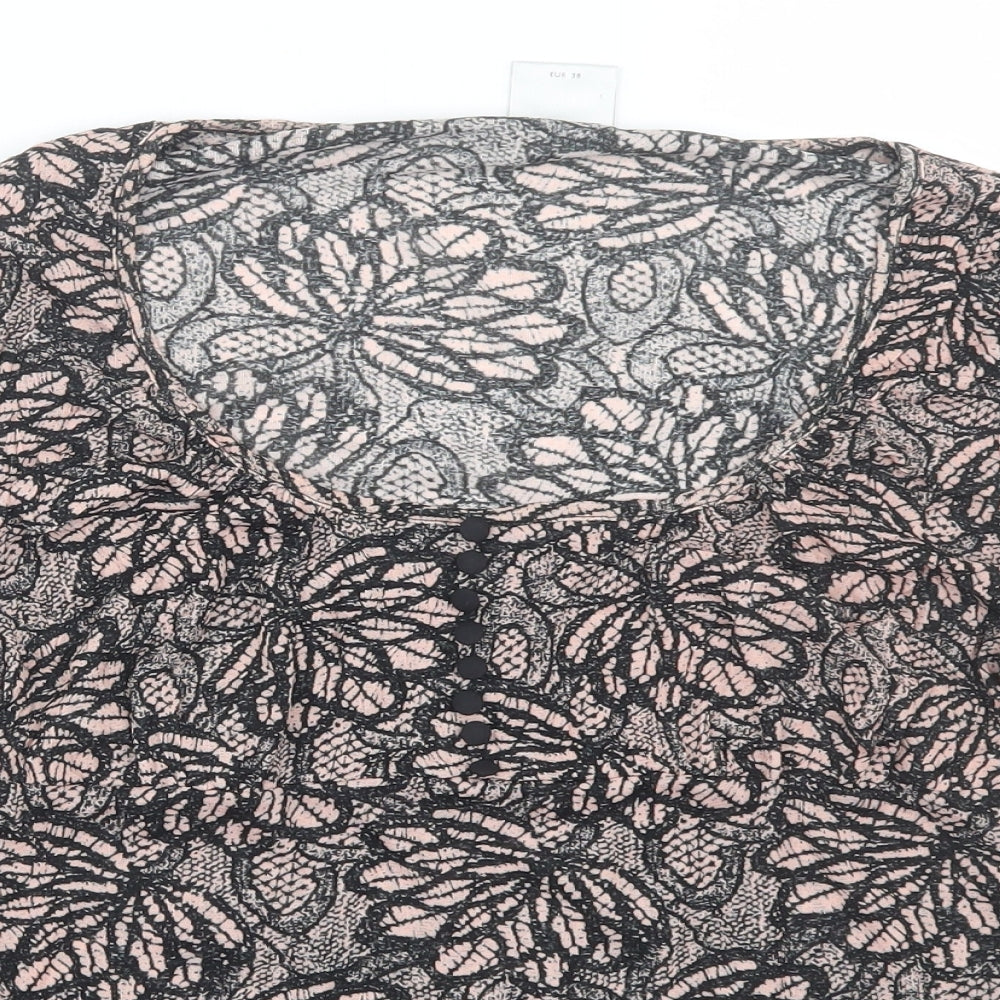NEXT Womens Pink Floral  Basic T-Shirt Size 10