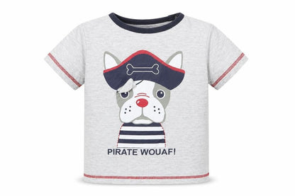 U essential Boys Grey   Basic T-Shirt Size 4 Years  - Dog