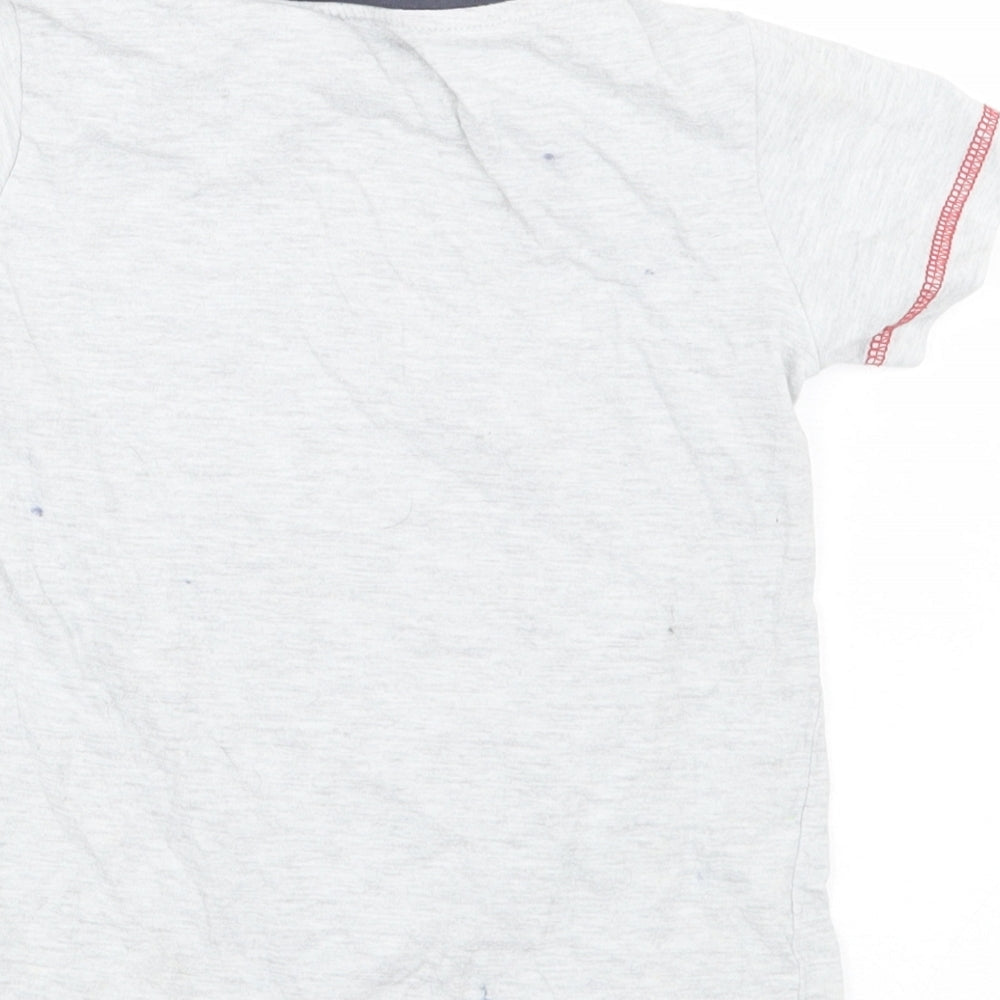 U essential Boys Grey   Basic T-Shirt Size 4 Years  - Dog