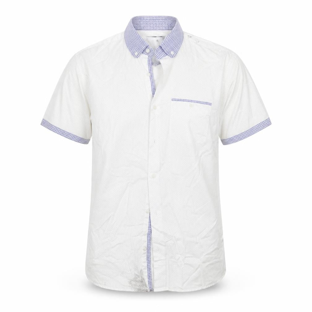 NEXT Mens White Polka Dot   Button-Up Size M