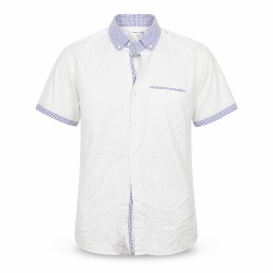Next Mens White Polka Dot   Button-Up Size M