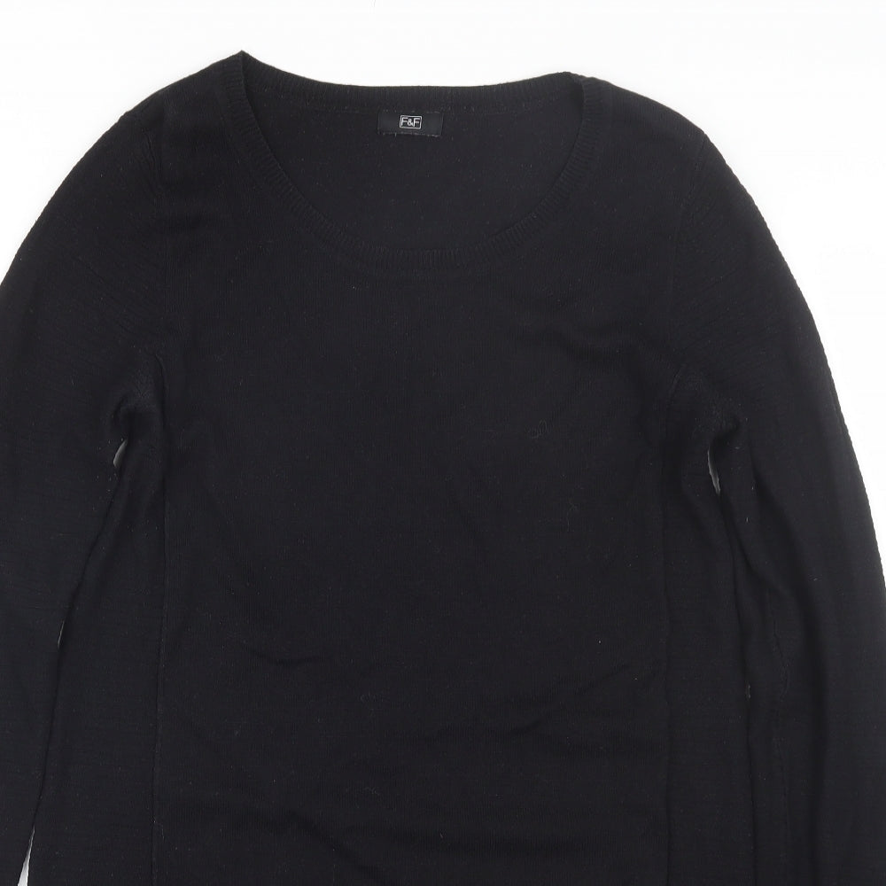 F&F Womens Black   Pullover Jumper Size 10