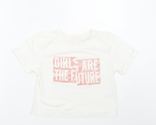 Matalan Girls White   Basic T-Shirt Size 11 Years