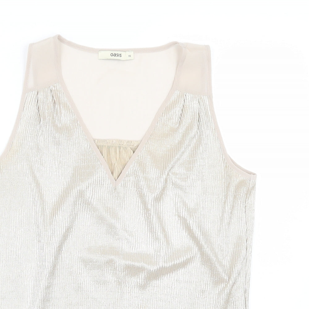 Oasis Womens Gold   Basic Tank Size XS